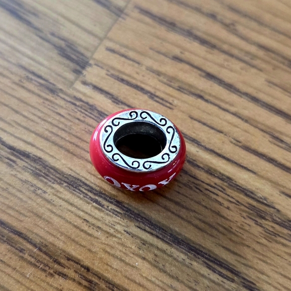 BRIGHTON Hugs And Kisses Red Enamel Slider Charm TIMELESS LOVE! - Picture 4 of 5